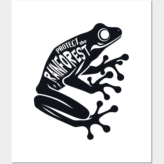 Dart frog - Protect the rainforest Wall Art by PrintSoulDesigns